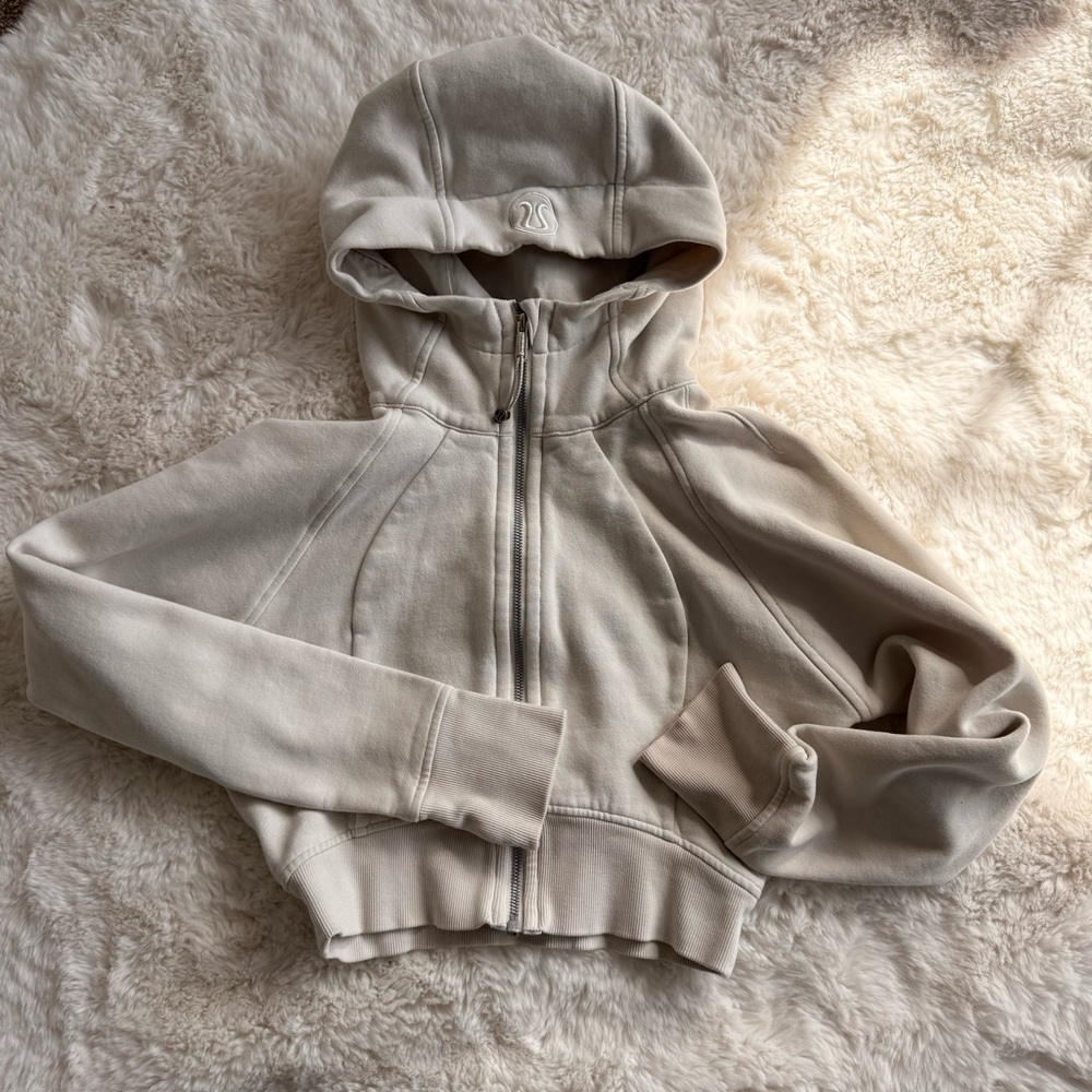 Cropped scuba hoodie